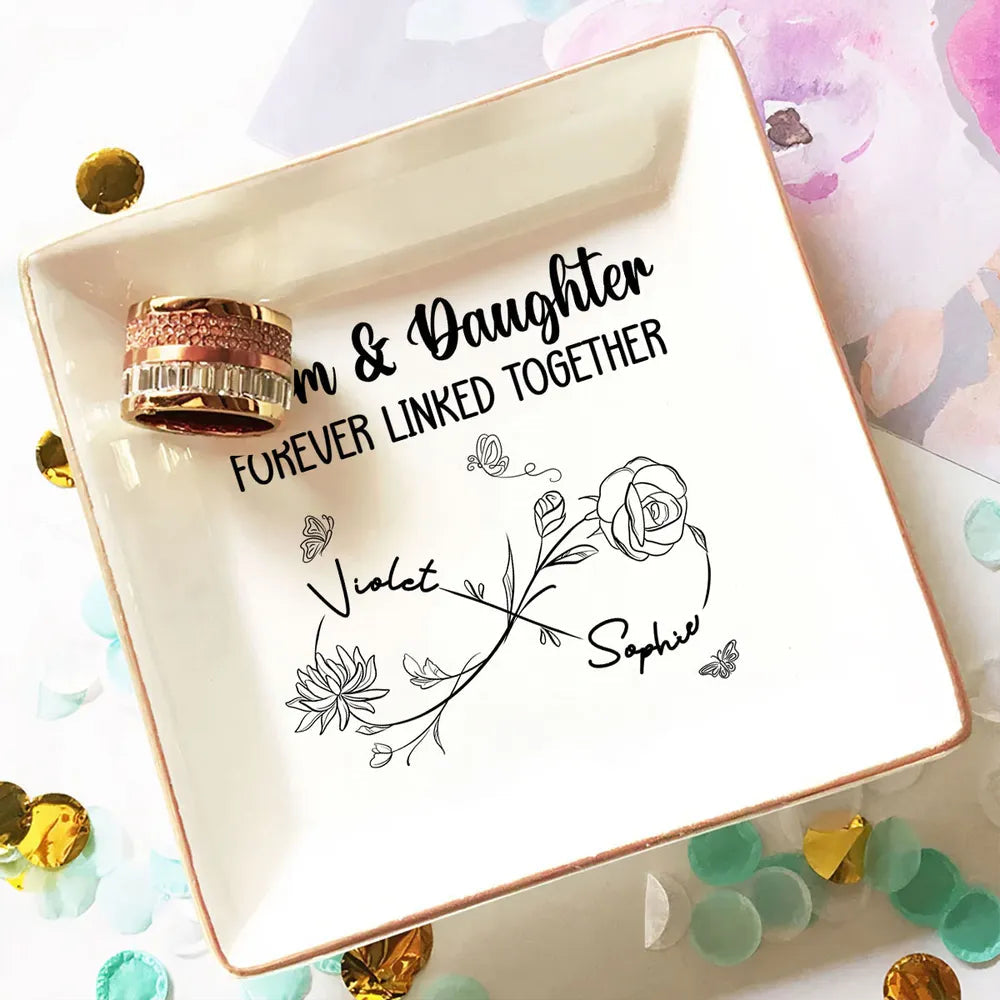 Personalized Jewelry Dish for Mom & Daughter - Sentimental Gift for Mother's Day Jewelry MagicInPrints