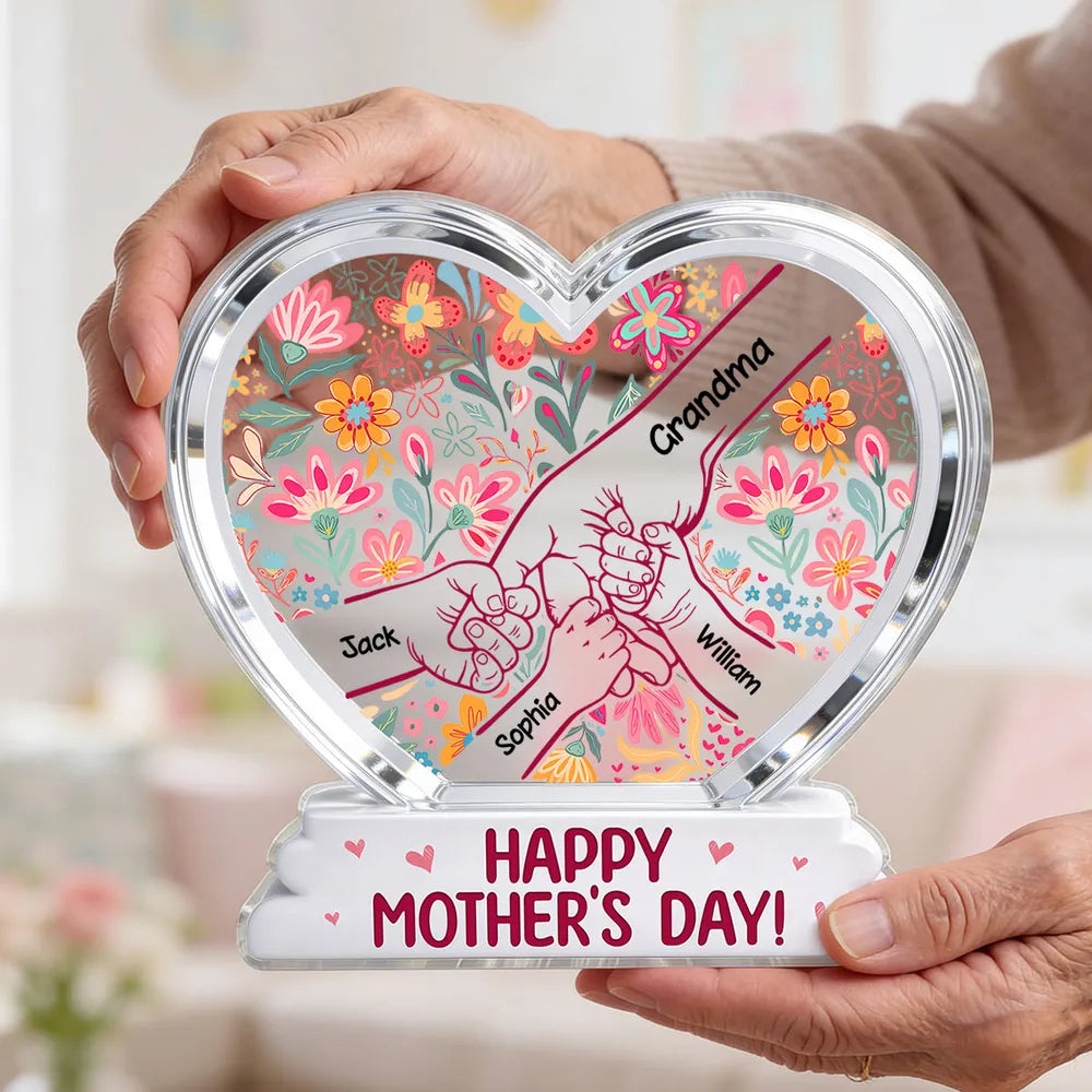 Personalized Heart-Shaped Acrylic Plaque for Mom - Mother's Day Gift Plaque MagicInPrints