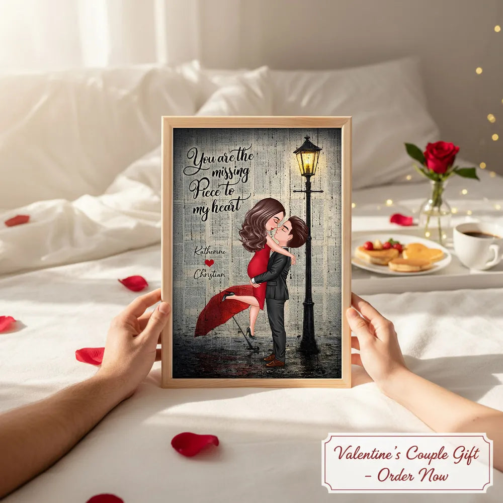 Personalized Romantic Couple Illustration Print - Anniversary Gift Poster or Canvas MagicInPrints
