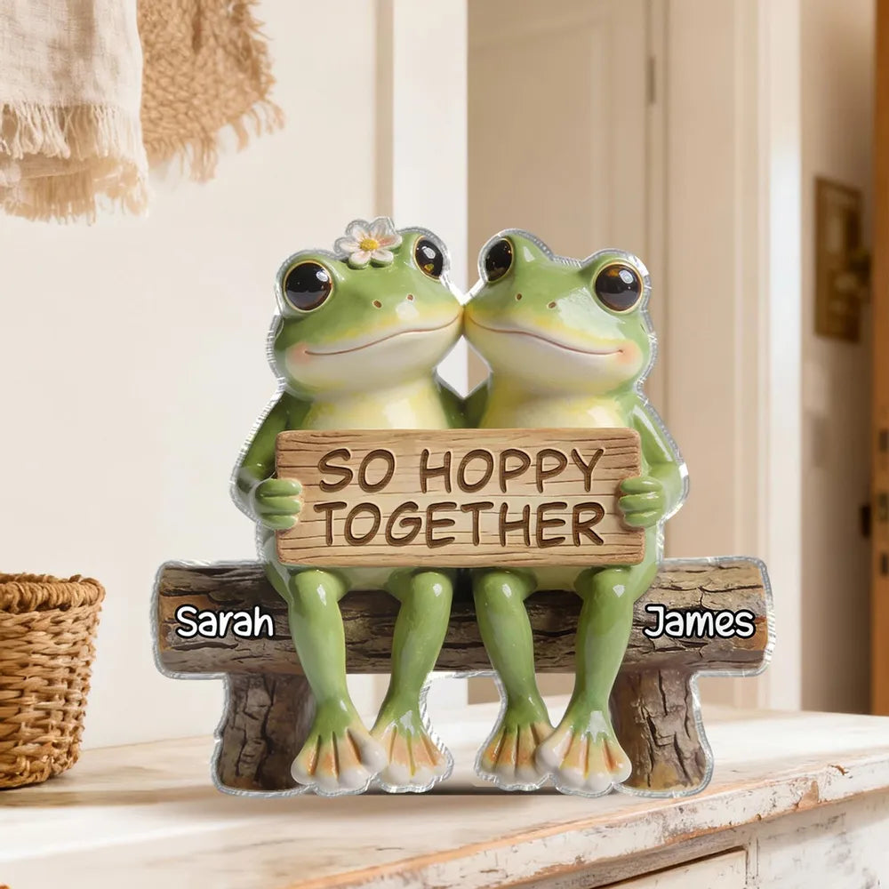 Personalized Frog Couple Figurine for Couples - Romantic Gift Plaque MagicInPrints