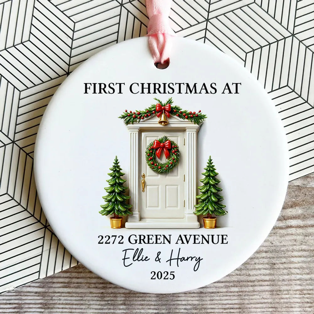 Personalized Christmas Ornament for Home - First Christmas Keepsake 2025 Ornament MagicInPrints