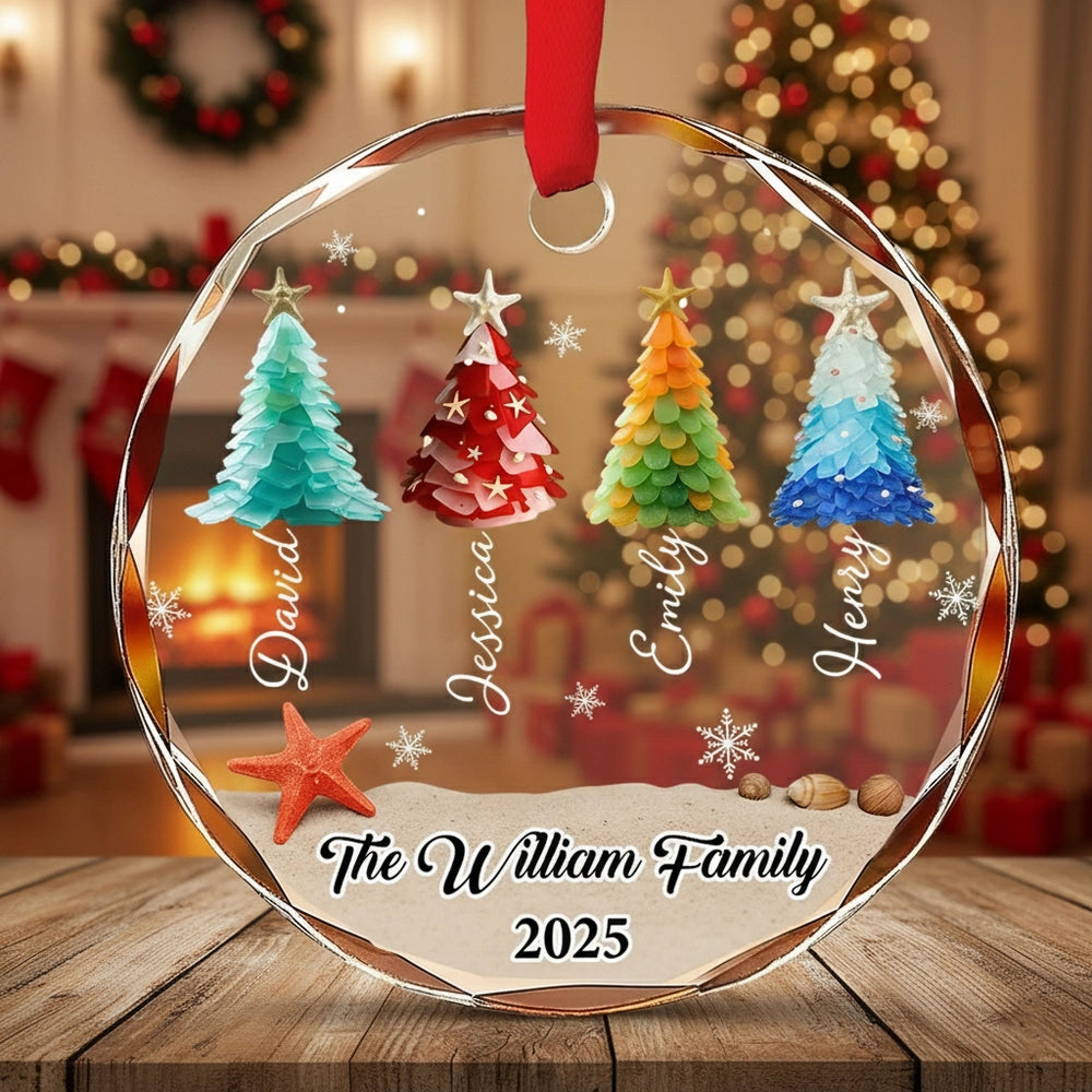Personalized Family Christmas Ornament - Custom Names and Year - Holiday Decor Keepsake Ornament MagicInPrints