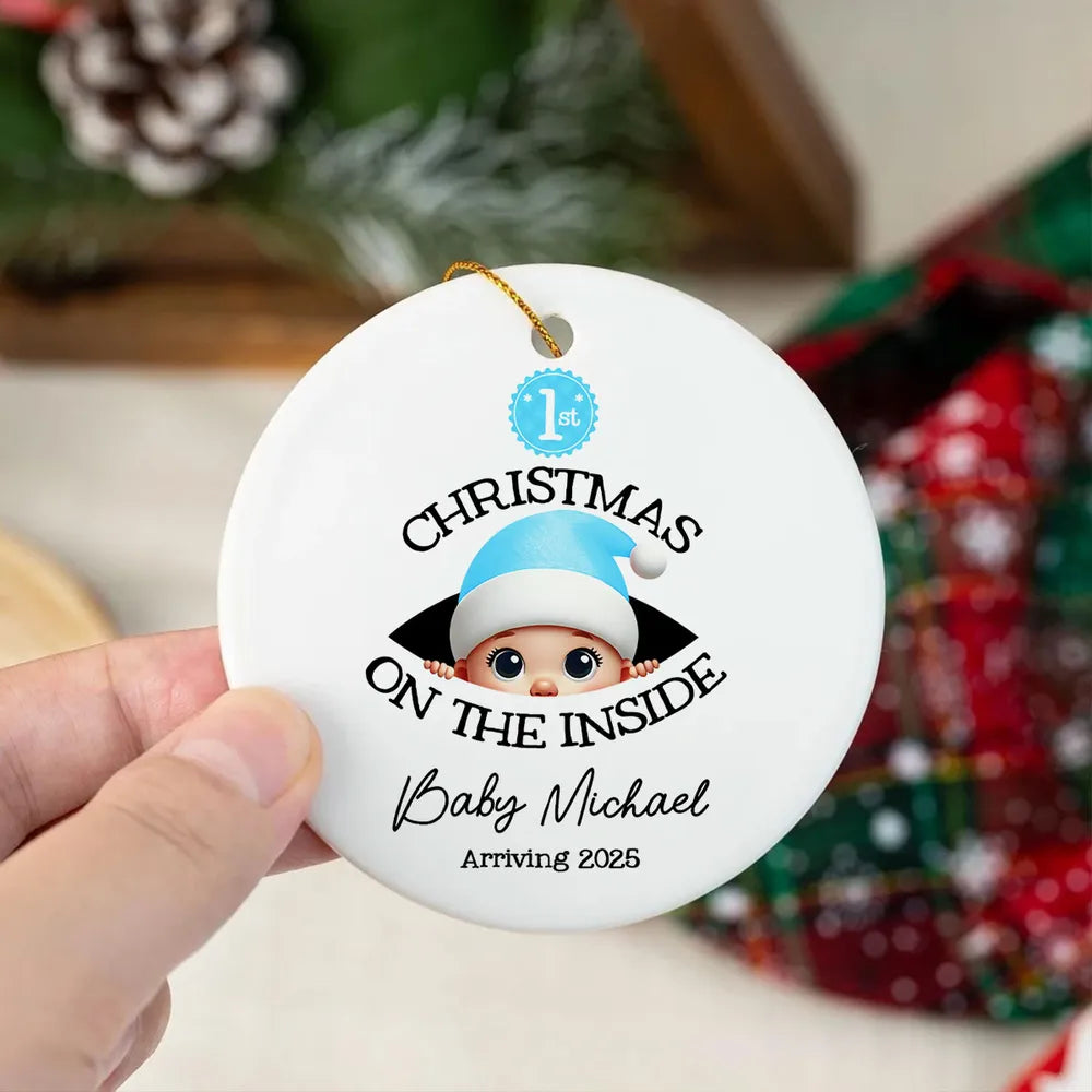 Personalized Baby's First Christmas Ornament for Expecting Parents - Holiday Keepsake Ornament MagicInPrints