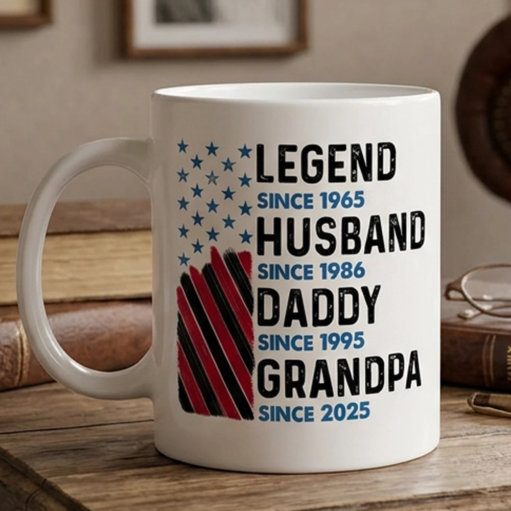 Personalized Ceramic Mug for Dad and Grandpa - Father's Day Gift Cup MagicInPrints