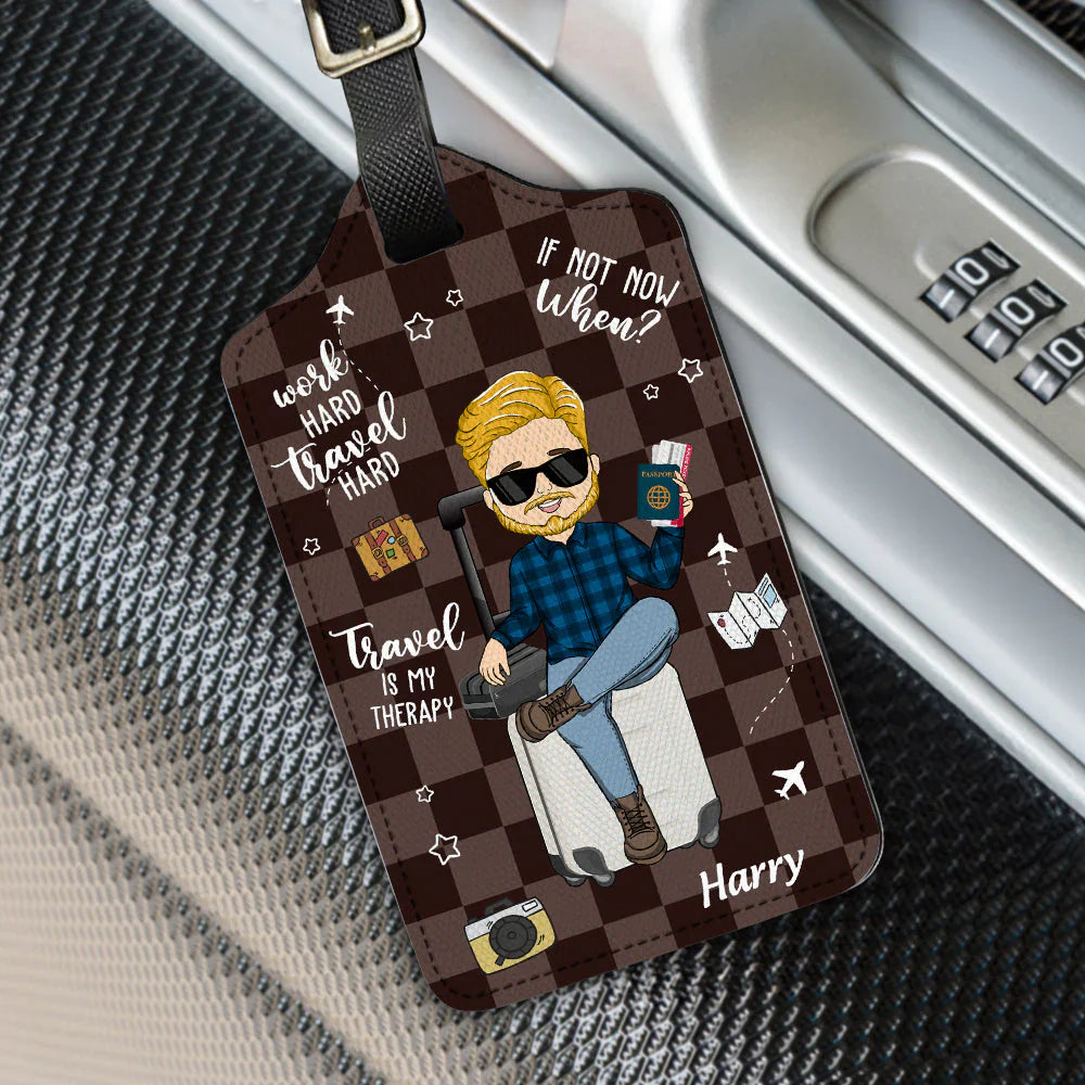Personalized Luggage Tag for Travelers - Travel Therapy Design Travel Gear MagicInPrints