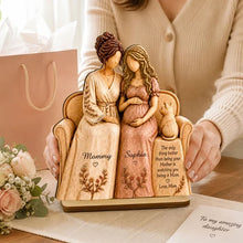 Load image into Gallery viewer, Personalized 2-Layer Wooden Plaque for New Mom &amp; Daughter Gift
