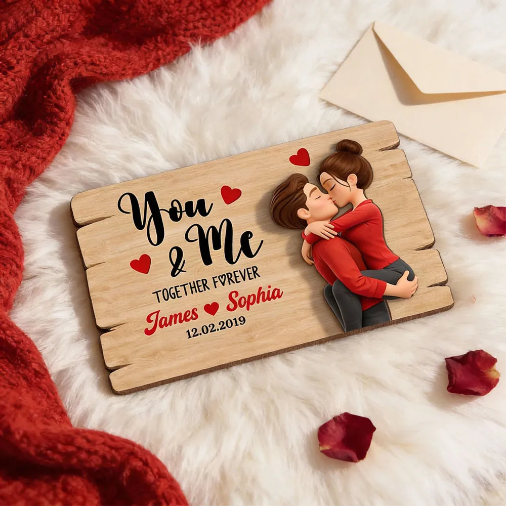 Personalized Wooden Plaque for Couples - Romantic Gift for Anniversaries Plaque MagicInPrints