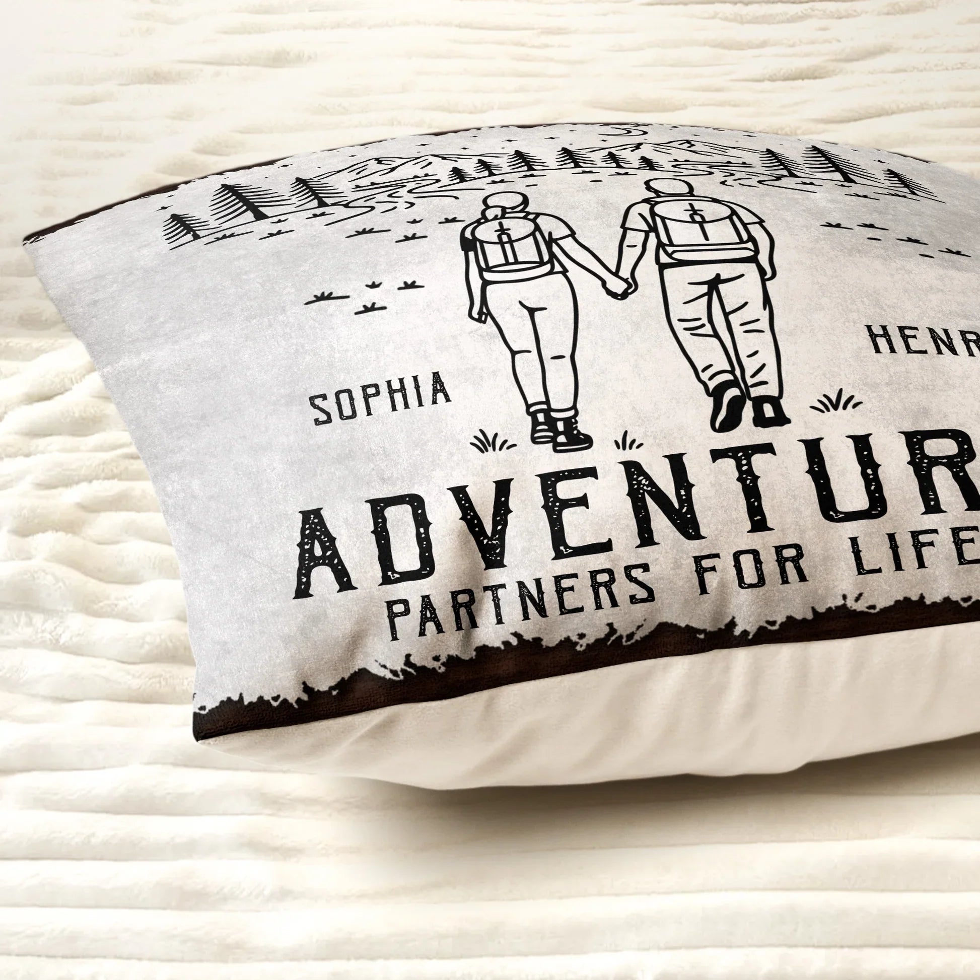 Personalized Adventure Couple Pillow Set for Outdoor Lovers - Perfect for Camping Trips Pillow MagicInPrints