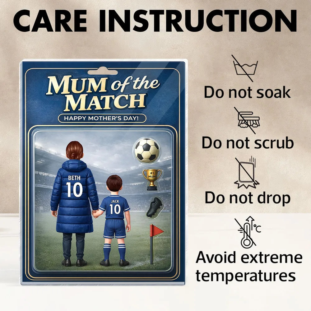 Personalized Mum of the Match Figurine for Mother's Day - Custom Soccer Gift Plaque MagicInPrints