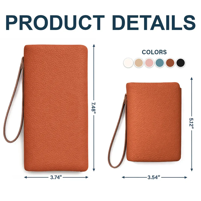 Personalized Floral Wallet for Women - Custom Name Leather Clutch Bag MagicInPrints