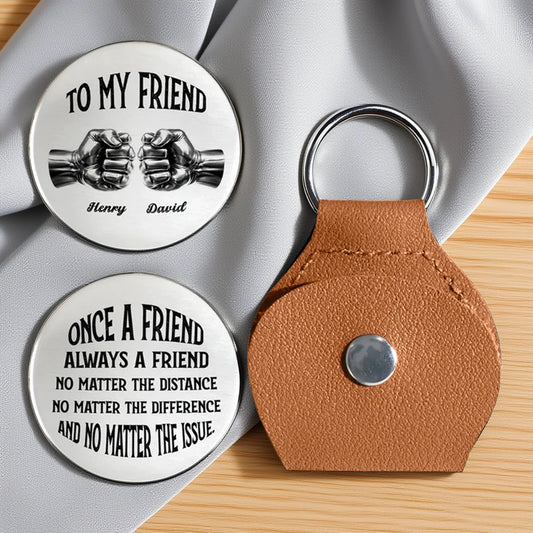 Personalized Leather Keychain for Friends - Sentimental Gift Keychain MagicInPrints