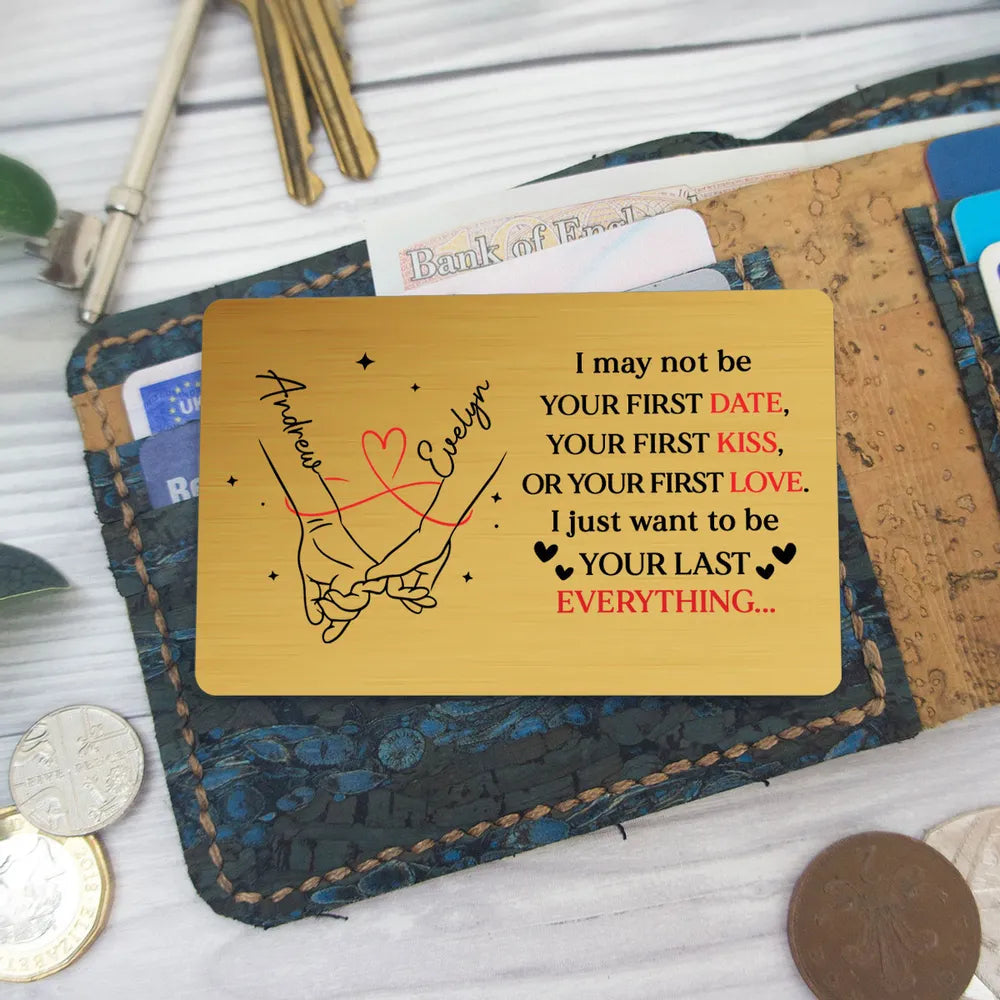 Personalized Metal Wallet Card for Couples - Sentimental Keepsake Gift Wallet Card MagicInPrints