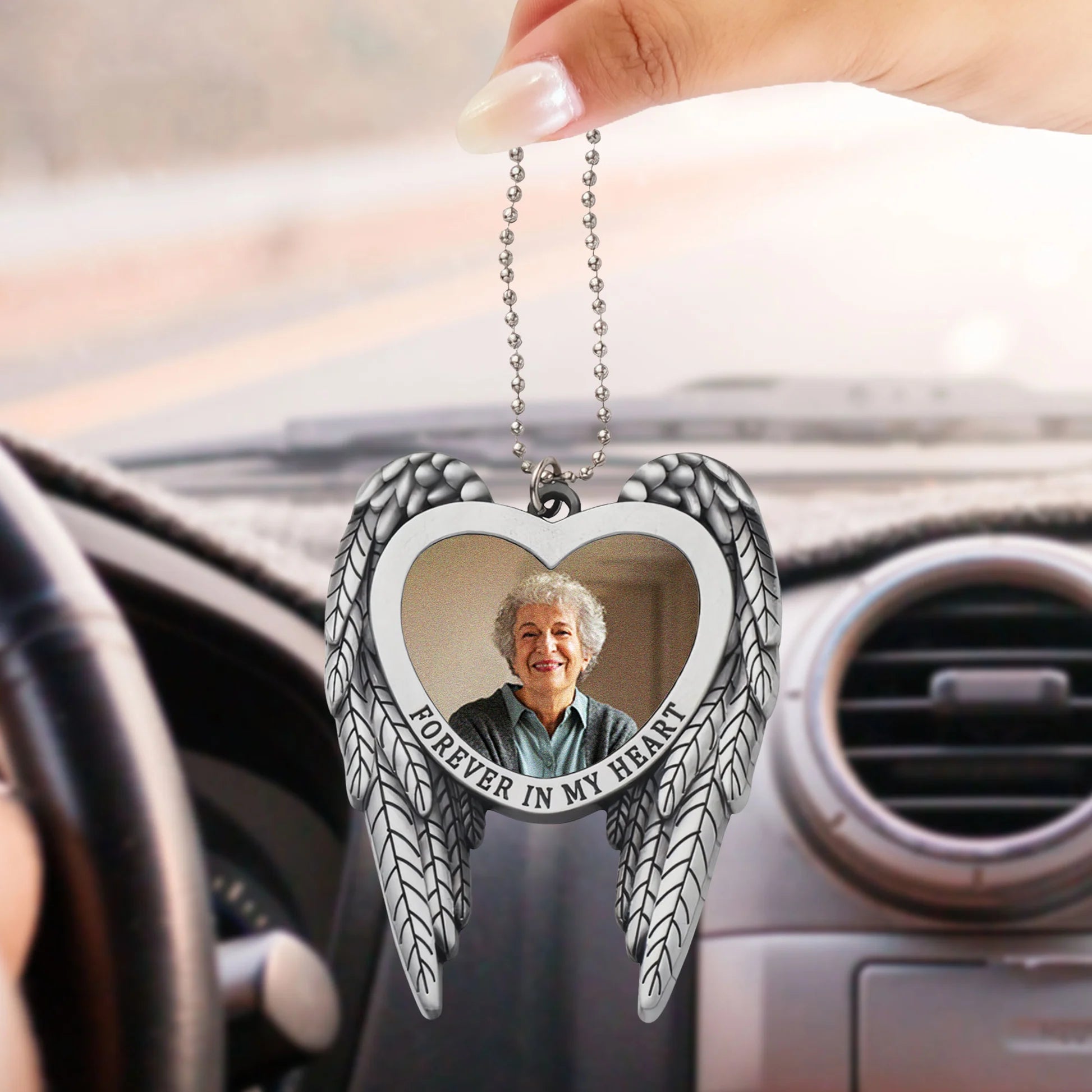 Personalized Memorial Car Ornament for Loved Ones - Sentimental Keepsake Ornament MagicInPrints