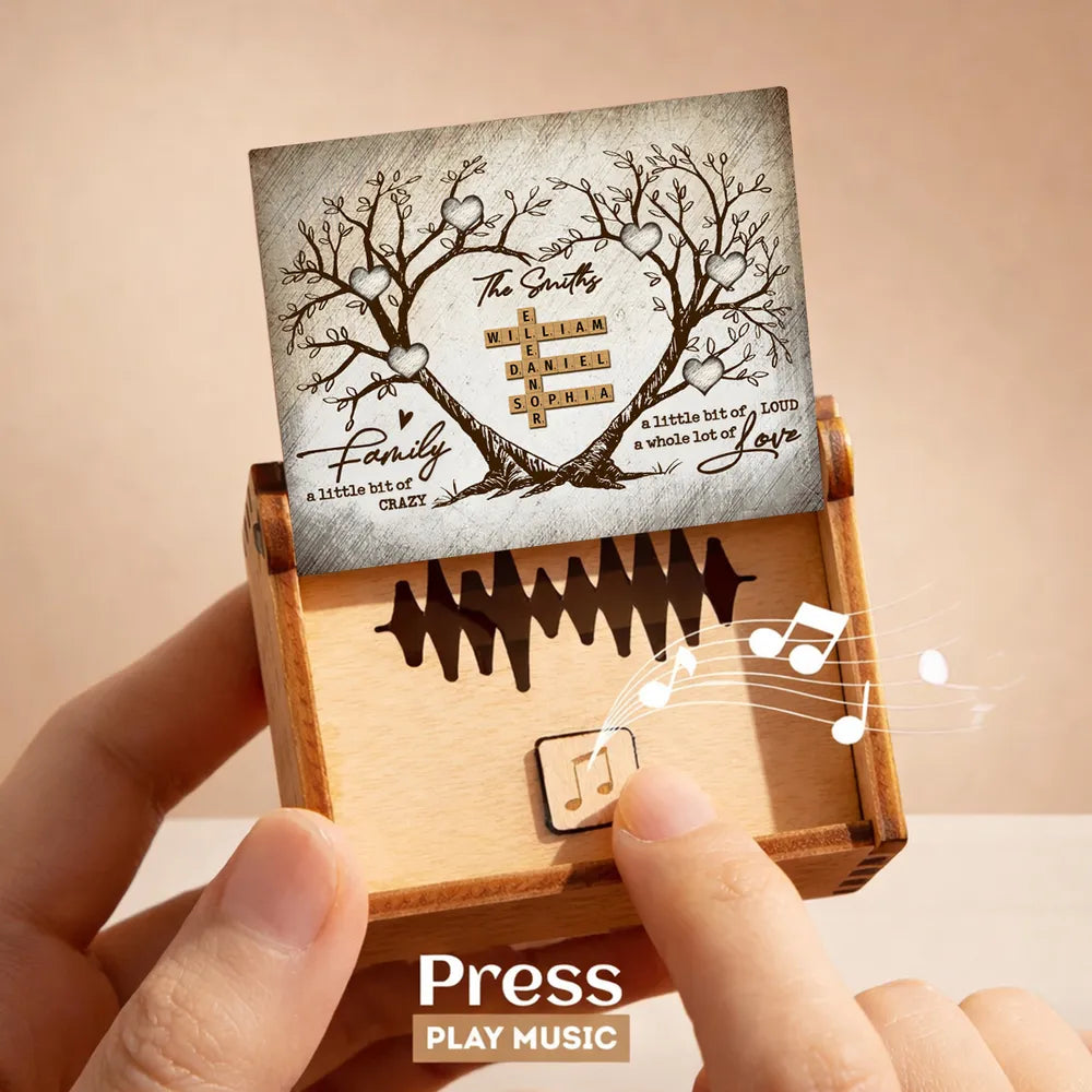 Personalized Family Music Box for Loved Ones - Sentimental Gift for Home Decor Plaque MagicInPrints