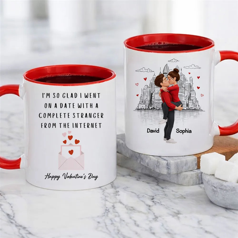 Personalized Couple Mug Set for Valentine's Day - Romantic Gift with Custom Names Cup MagicInPrints