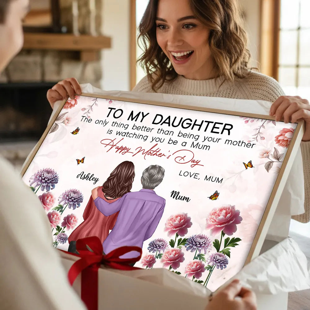 Personalized Mother-Daughter Canvas Print - Sentimental Gift for Mother's Day Poster or Canvas MagicInPrints