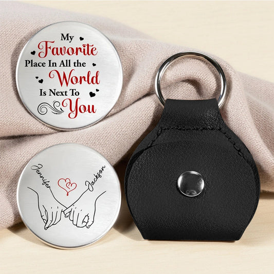 Personalized Couples Keychain with Engraved Message - Romantic Gift for Loved Ones Keychain MagicInPrints