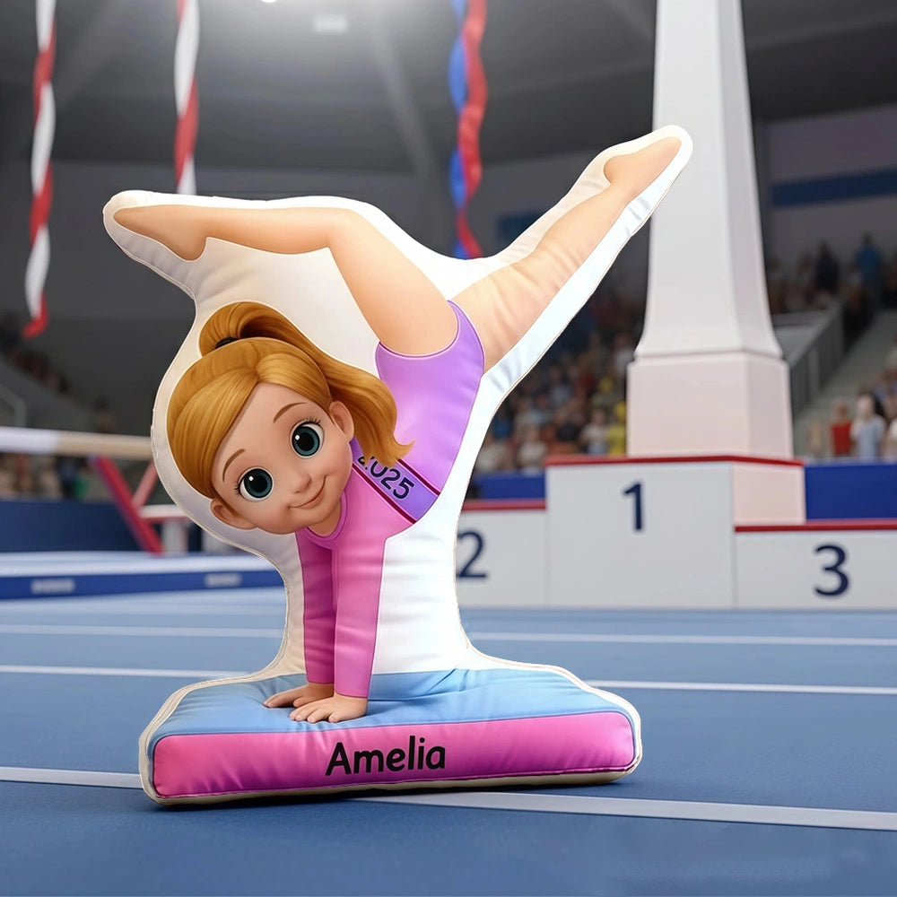 Personalized Gymnast Pillow for Kids - Custom Name & Year Gift Pillow MagicInPrints