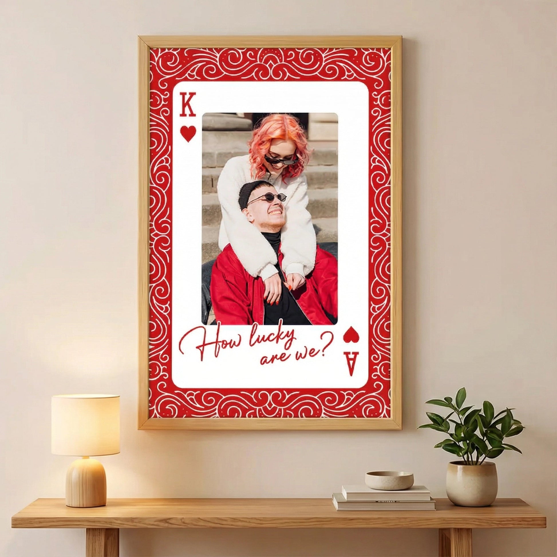 Personalized Playing Card Wall Art for Couples - Romantic Gift Poster or Canvas MagicInPrints