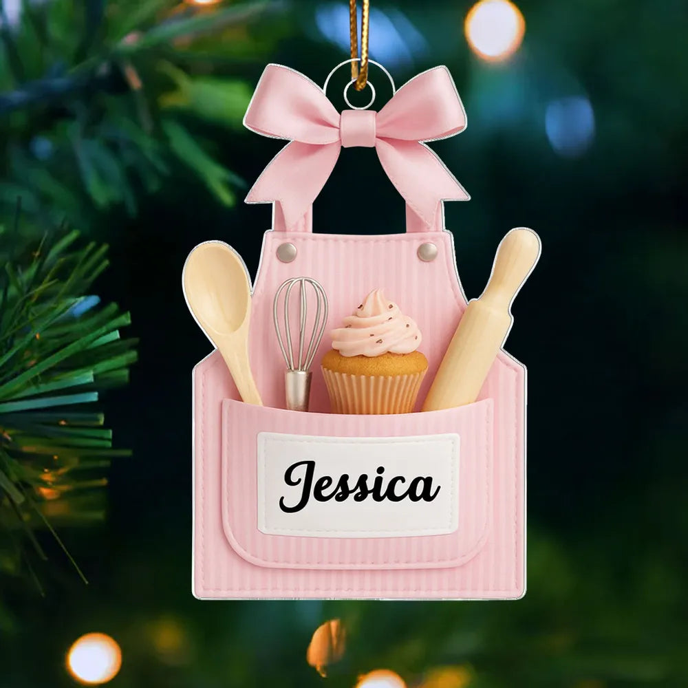 Personalized Baker's Apron Christmas Ornament for Chefs - Holiday Gift Ornament MagicInPrints