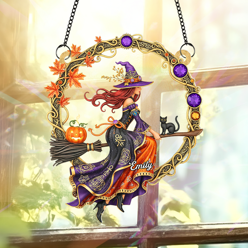 Witch suncatcher - Personalized Gifts For Witch Lover Ornament MagicInPrints