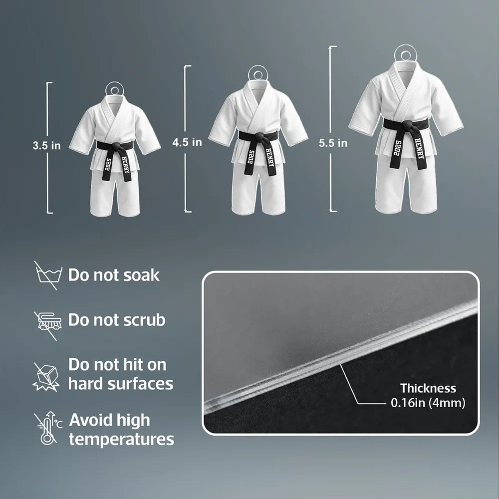 Personalized Karate Gi Ornament for Martial Arts Enthusiasts - Holiday Keepsake Ornament MagicInPrints