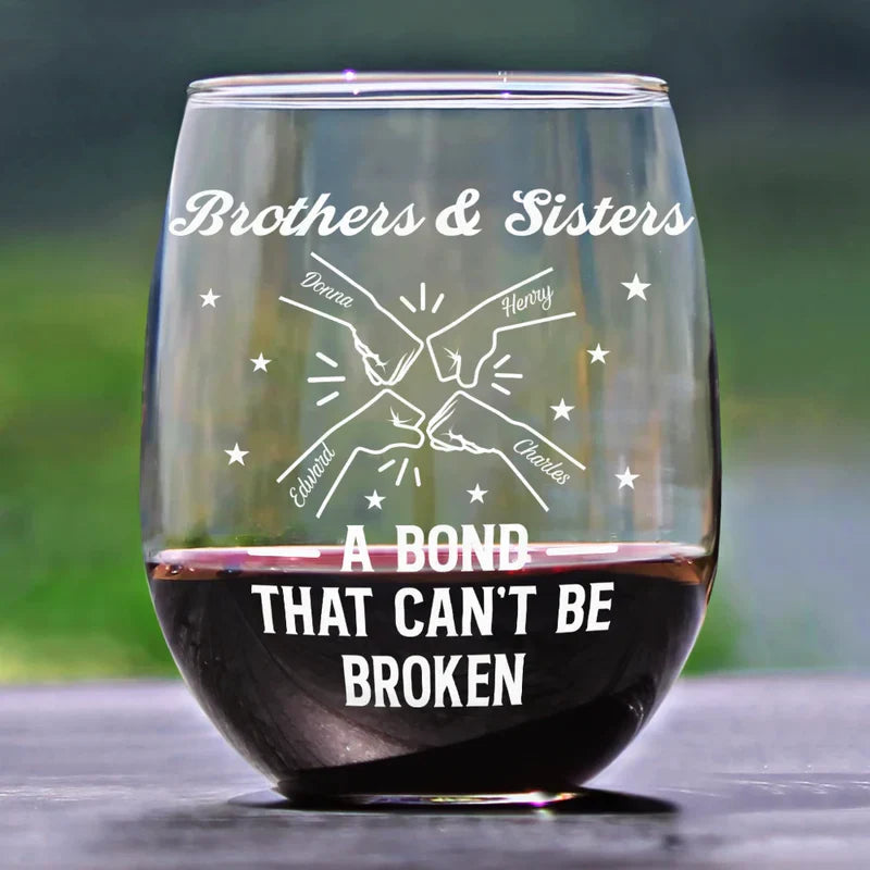 Personalized Brothers Whiskey Glass for Siblings - Sentimental Gift Cup MagicInPrints