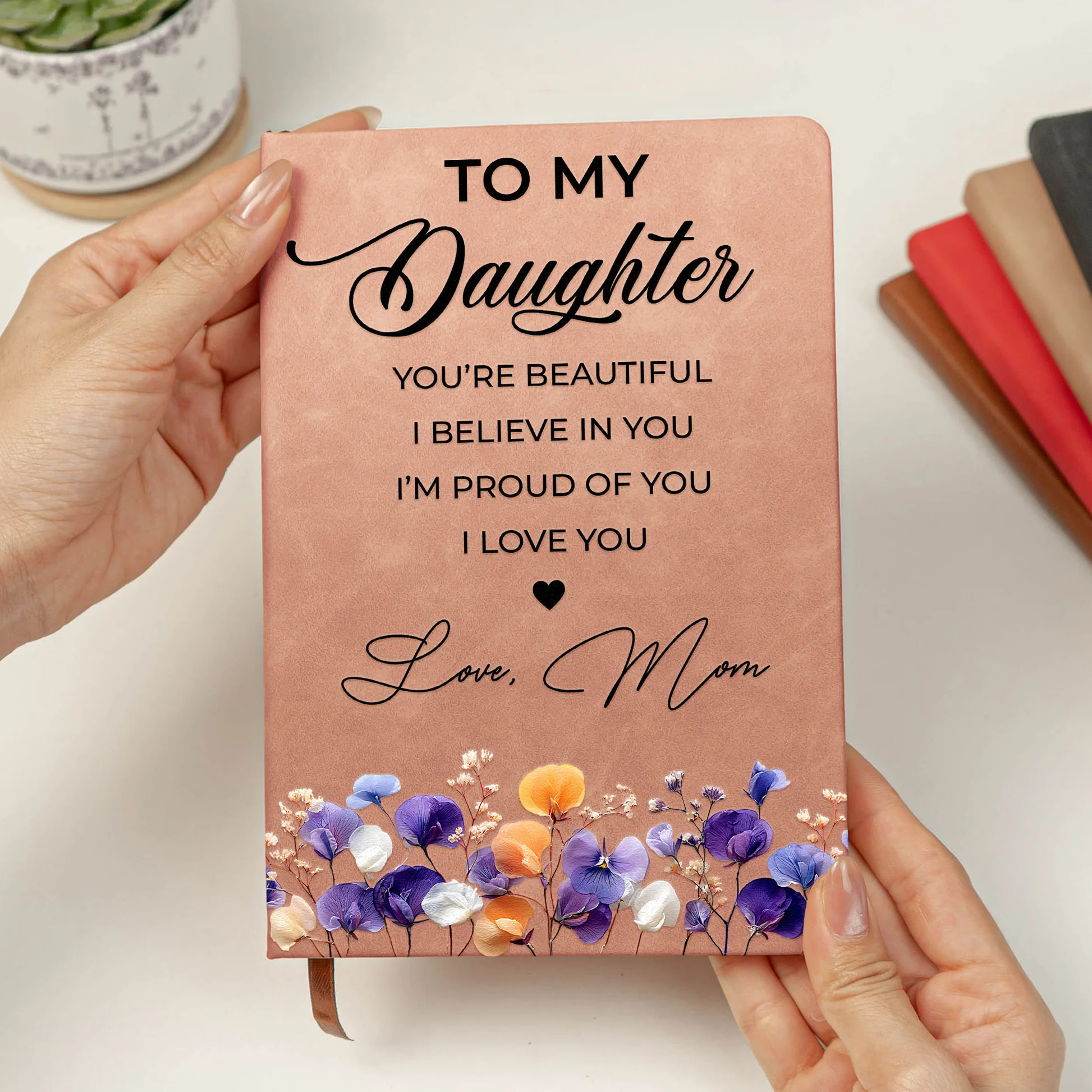 Personalized Floral Journal for Daughter, Niece, Granddaughter - Sentimental Gift Stationery MagicInPrints