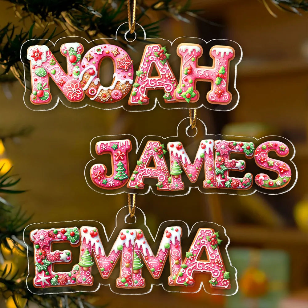 Personalized Christmas Name Ornaments for Kids - Festive Tree Decoration Ornament MagicInPrints