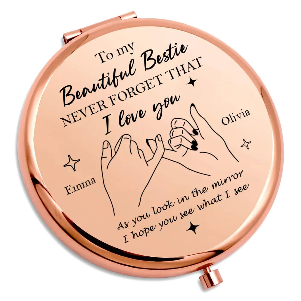 Personalized Compact Mirror for Best Friend - Sentimental Gift for Special Occasions Beauty Tools MagicInPrints
