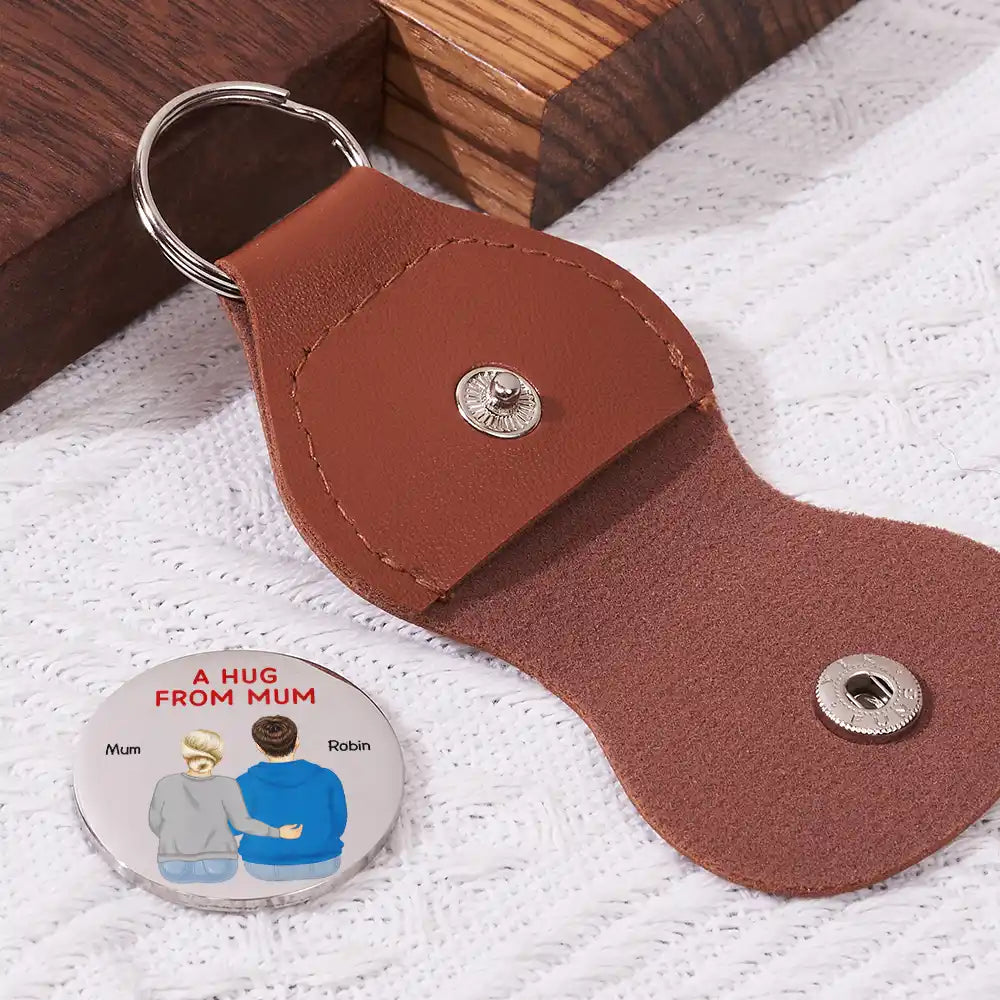 Personalized Leather Keychain for Daughter - Sentimental Gift from Mom Keychain MagicInPrints