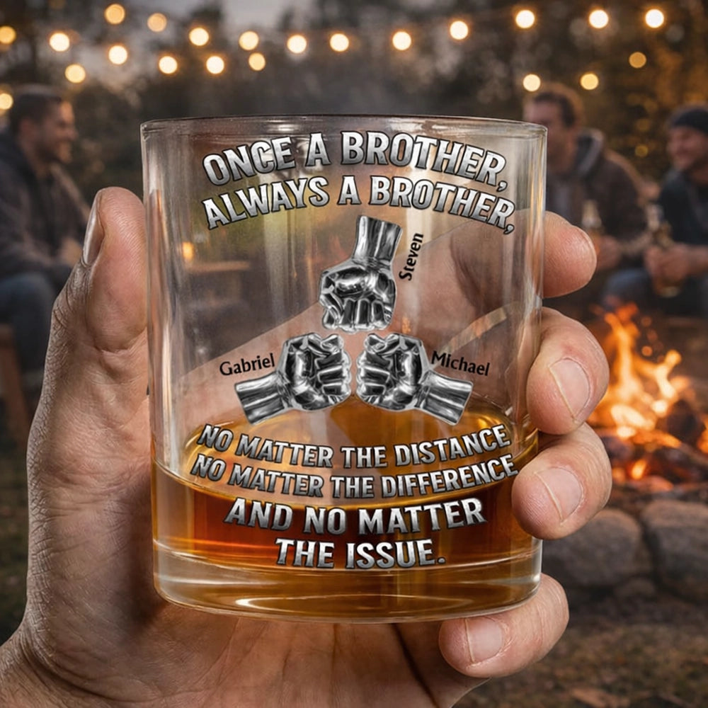 Personalized Whiskey Glass for Brothers - Sentimental Gift for Friendship Cup MagicInPrints