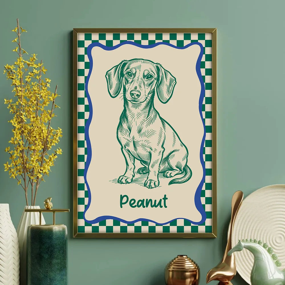 Custom Dog Portrait Art Print for Pet Lovers - Personalized Home Decor Poster or Canvas MagicInPrints