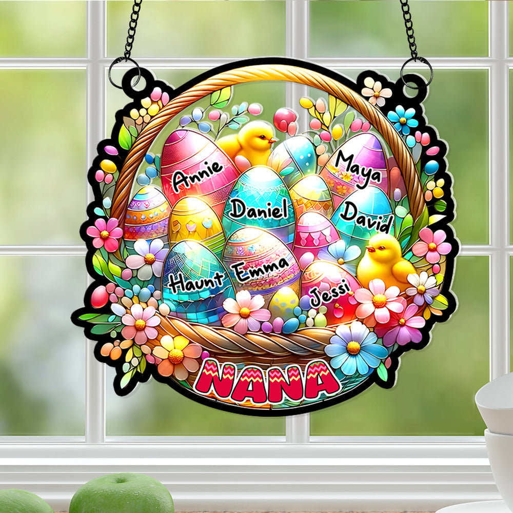 Personalized Easter Gift for Grandma - Custom Suncatcher Ornament Ornament PopCulturePrints