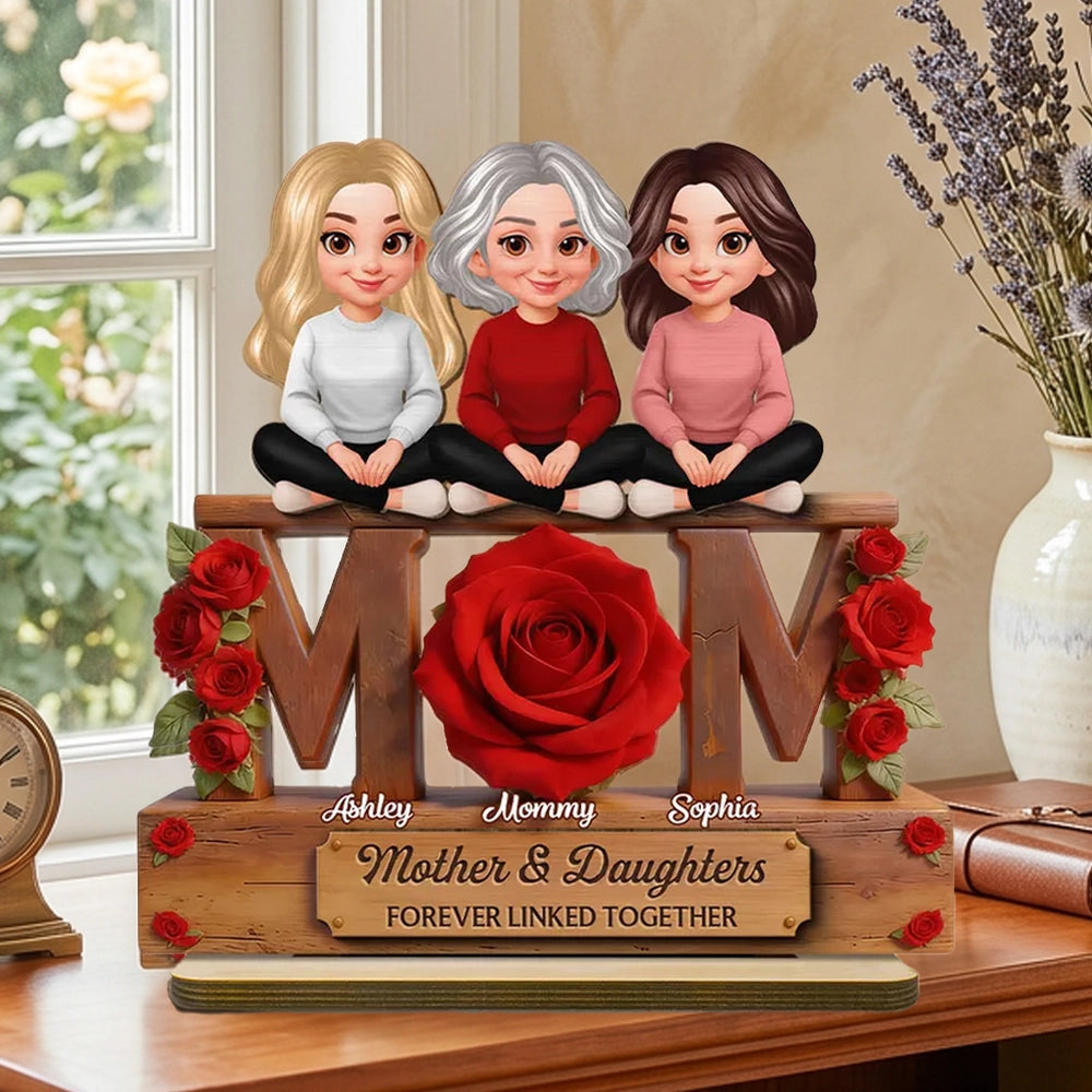 Personalized Mother and Daughters Figurine - Sentimental Home Decor Gift Plaque MagicInPrints