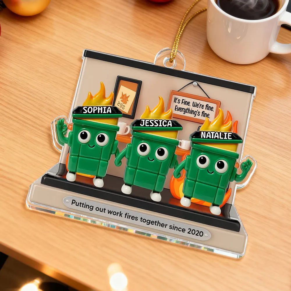 Custom Office Teamwork Ornament for Colleagues - Funny Holiday Gift Ornament MagicInPrints
