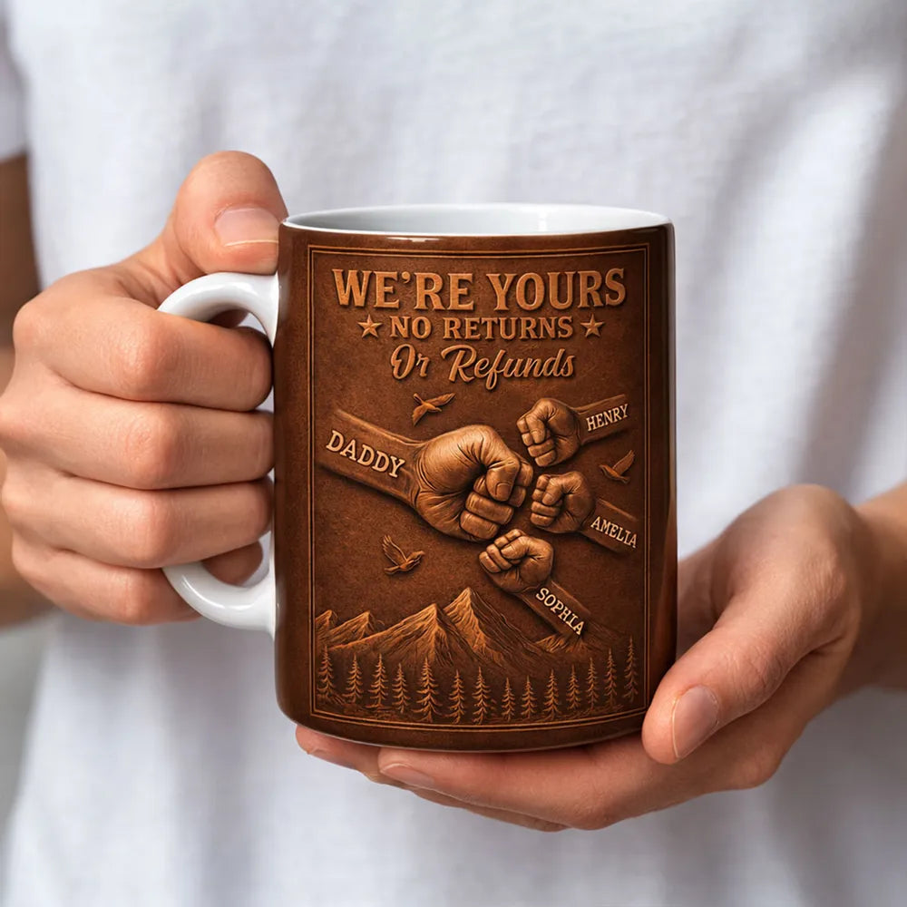 Personalized Family Fist Bump Mug for Dad - Sentimental Gift Cup MagicInPrints