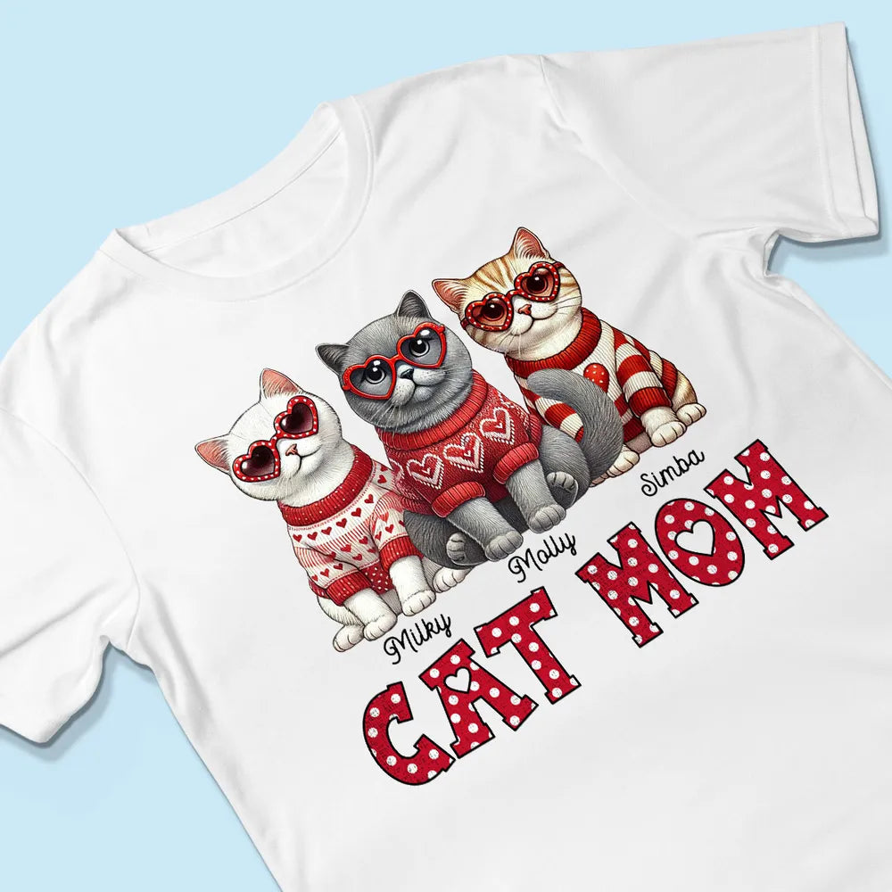 Personalized Cat Mom T-Shirt for Women with Cute Cat Design - Perfect Gift for Cat Lovers Cloth MagicInPrints