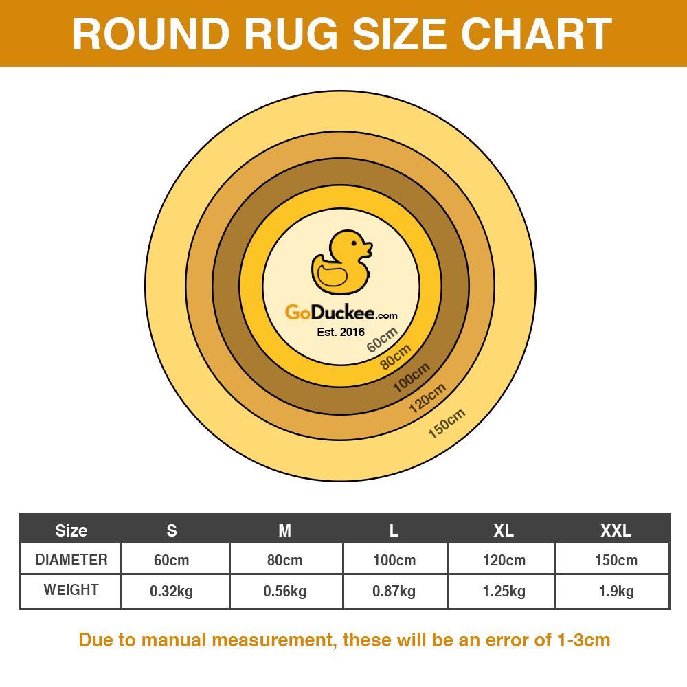 “Rollin’ Into the Holidays” - Personalized Chill Santa Round Rug - Unique Christmas Gift for Family and Friends Doormat MagicInPrints