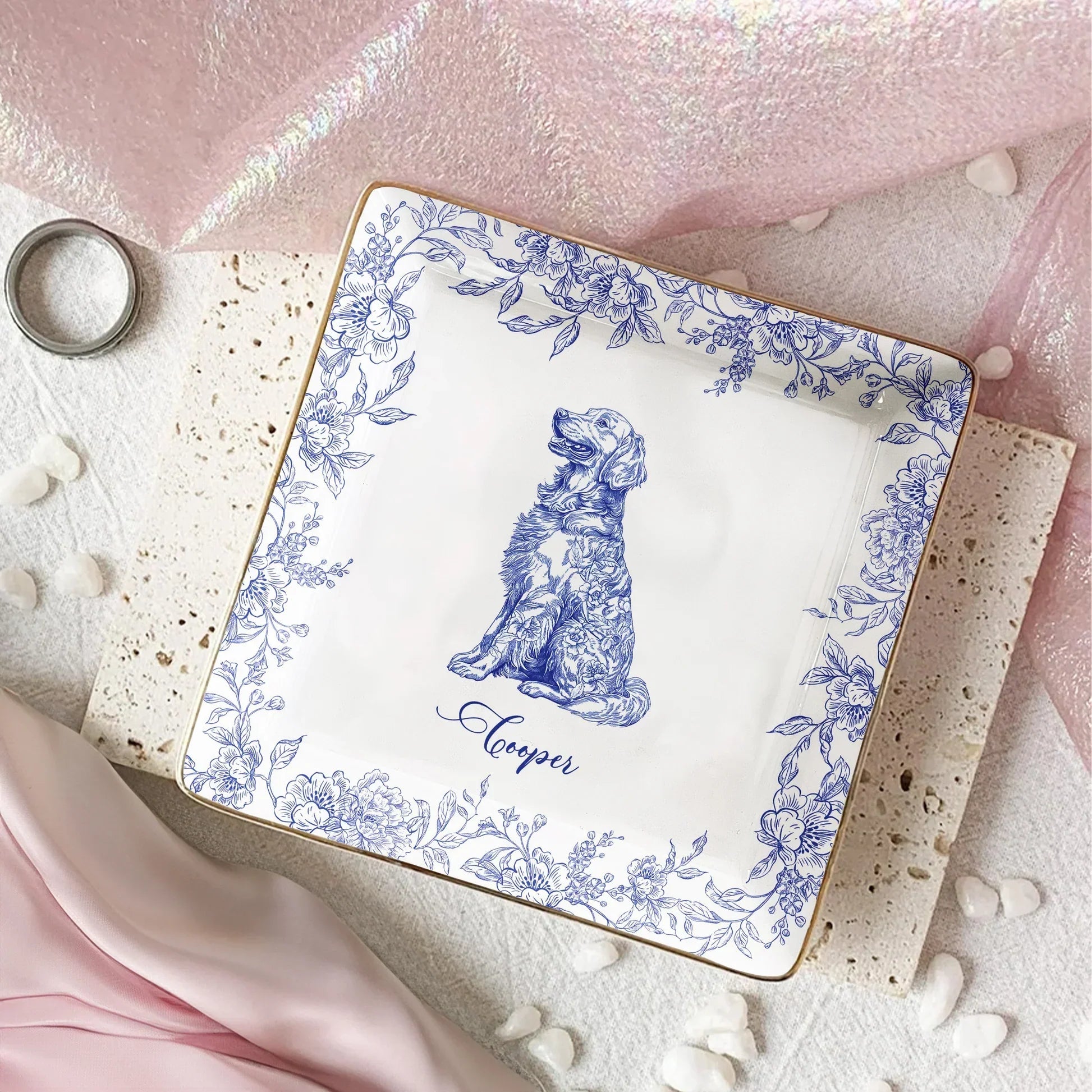 Personalized Dog Portrait Ceramic Plate for Pet Lovers - Home Decor Gift Plaque MagicInPrints