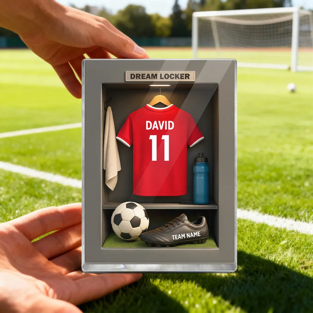 Personalized Soccer Locker Room Display for Kids - Custom Name and Team Plaque MagicInPrints