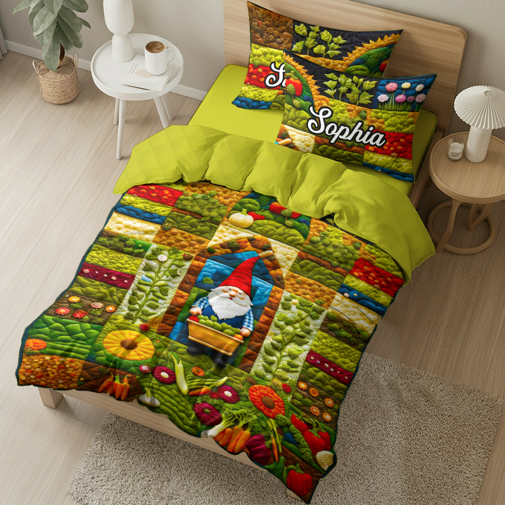 "Embrace Whimsy with Custom Personalization!" - Garden Gnome Bedding Set - Perfect Gift for Gnome Lovers Bedding Set MagicInPrints