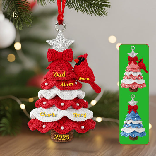 Celebrate Family Togetherness - Personalized Family Christmas Tree Acrylic Ornament - Custom Gift for Parents, Grandparents, and Loved Ones Ornament MagicInPrints