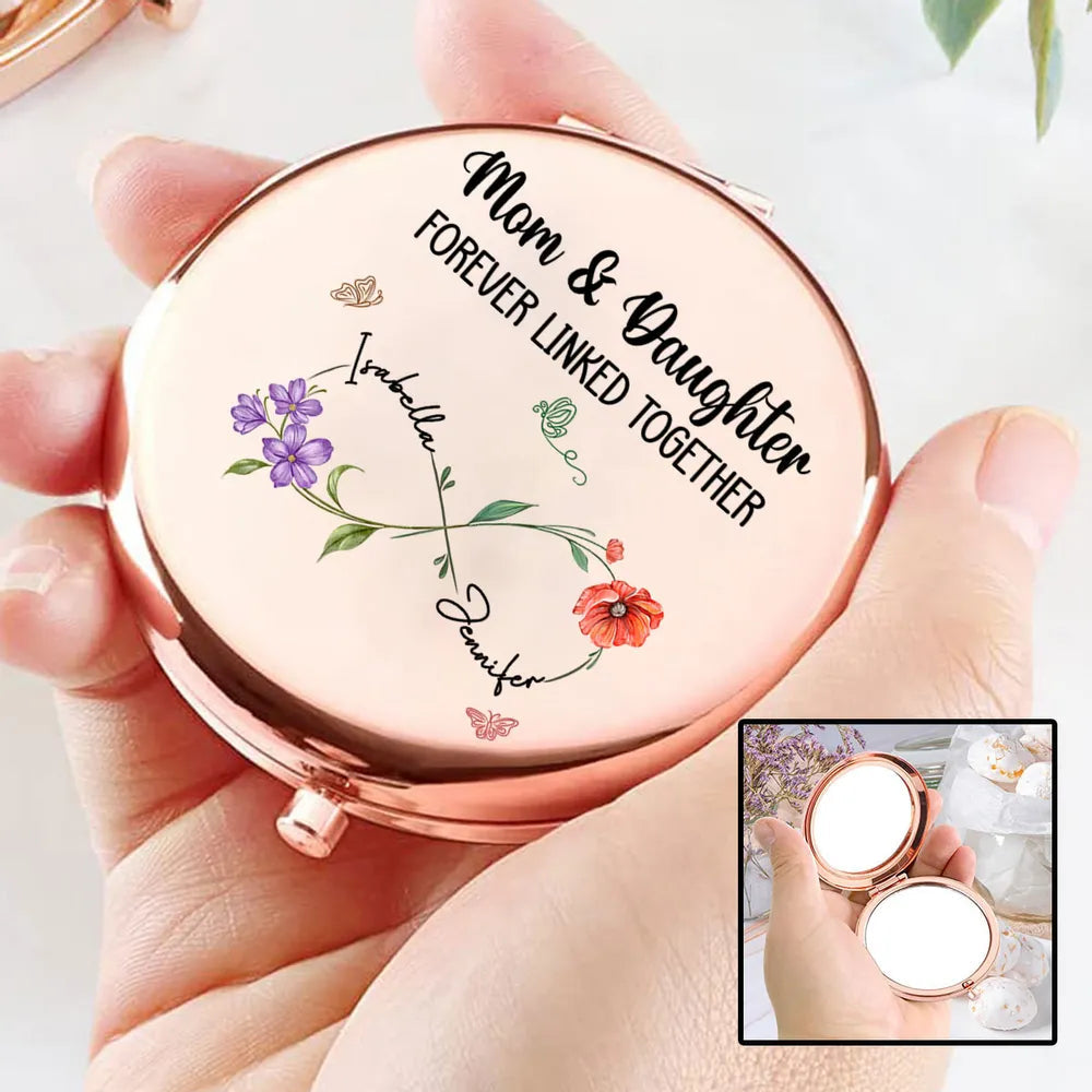 Personalized Compact Mirror for Mom & Daughter - Sentimental Gift for Mother's Day Beauty Tools MagicInPrints