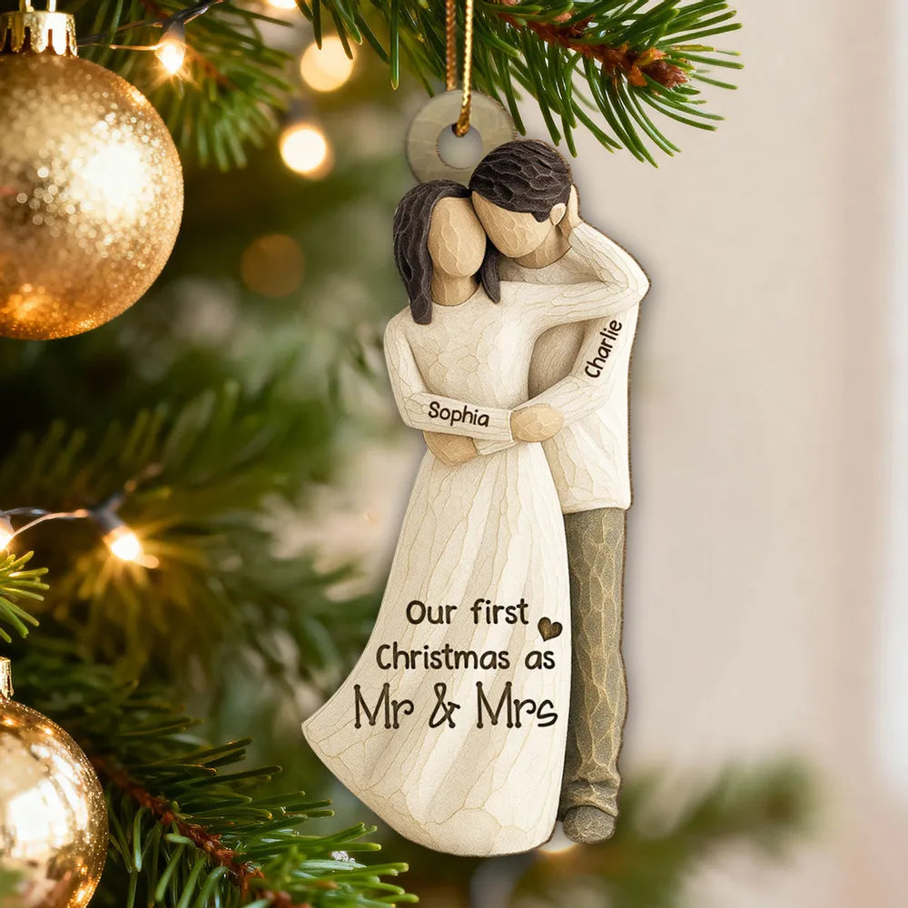 Personalized Couple Car Hanging Ornament for Romantic Gift - Anniversary or Valentine's Day Ornament MagicInPrints