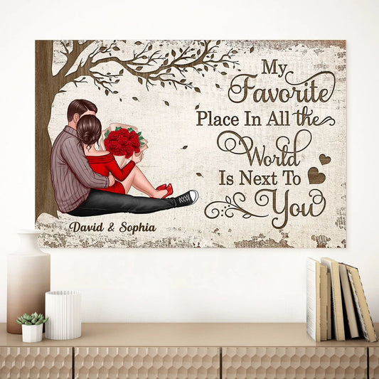 Personalized Romantic Wall Art for Couples - Custom Names and Sentimental Quote Poster or Canvas MagicInPrints