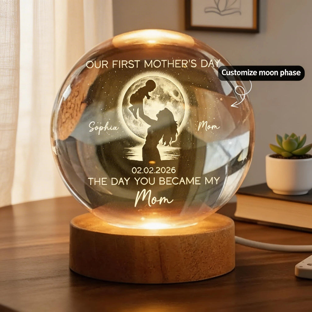 Personalized Moon Lamp for Mother's Day - Custom Moon Phase Gift for New Moms Lamp MagicInPrints