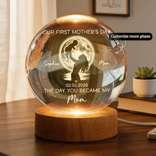 Personalized Moon Lamp for Mother's Day - Custom Moon Phase Gift for New Moms Lamp MagicInPrints