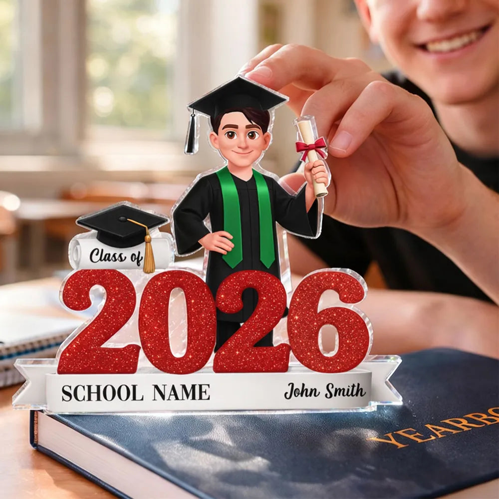 Custom Graduation Figurine for Class of 2026 - Personalized Keepsake Gift Plaque MagicInPrints