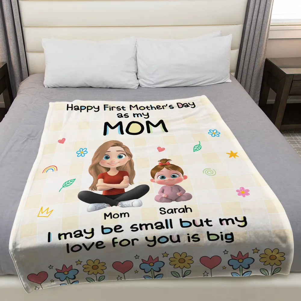 Personalized Mother's Day Blanket for Mom - First Mother's Day Gift Blanket MagicInPrints